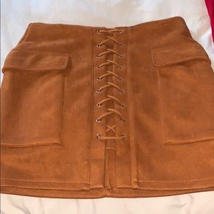 Burnt orange skirt